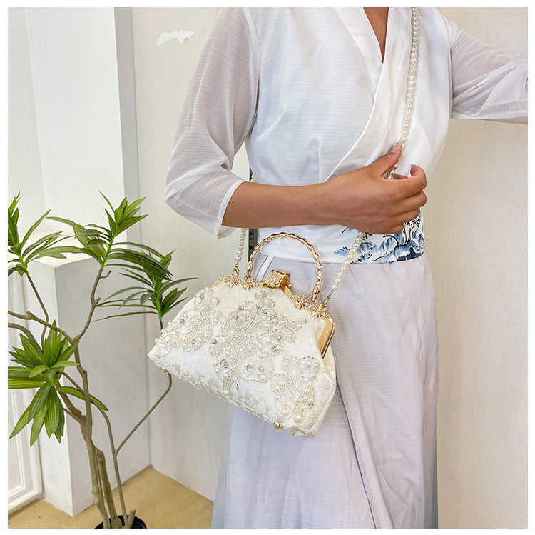 Pearl Embroidered Fashion Handbag