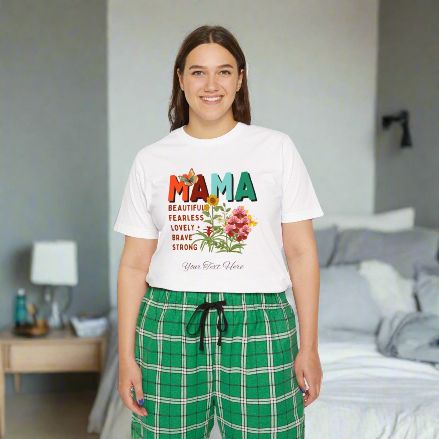 Women's Short Sleeve Pajama Set - Personalize With Mother's Day Messages