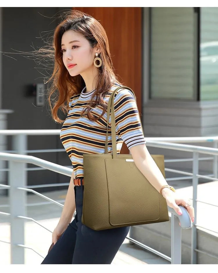 Tote Bag Women's Large Capacity Leather Shoulder Bag