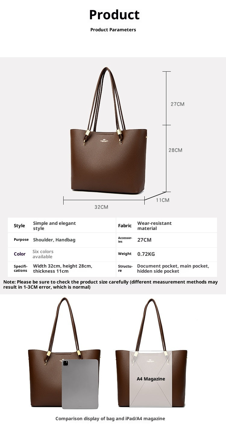 Women's Large Capacity Versatile Shopping Bag Crossbody Tote