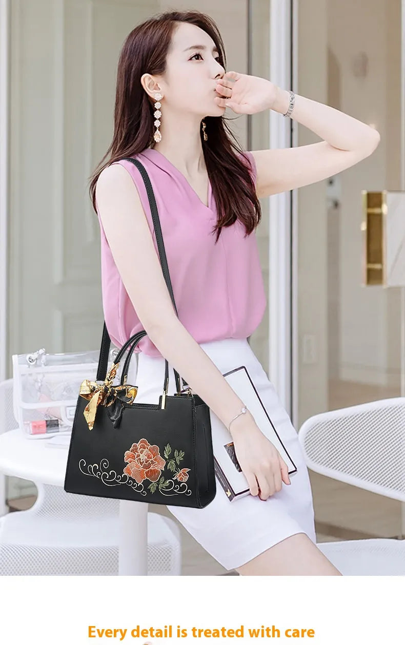 Large Capacity Embroidered Women Bag