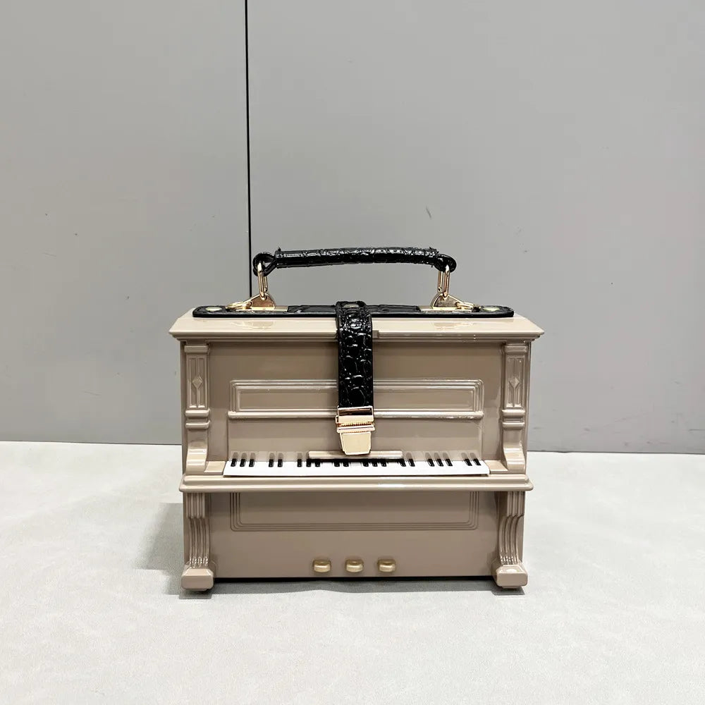 Piano Acrylic Box Shoulder Crossbody Bag