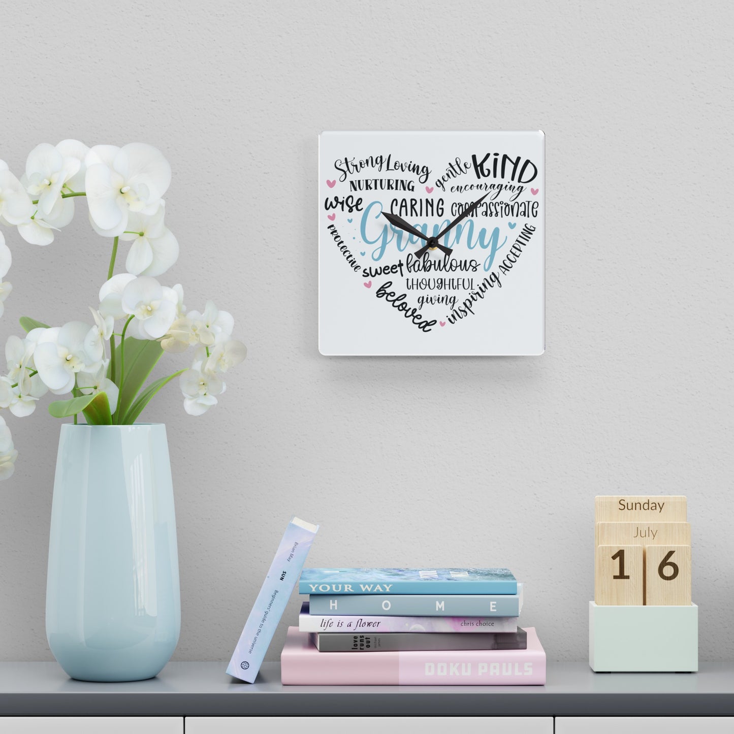 Acrylic Wall Clock - Personalize With Family Messages