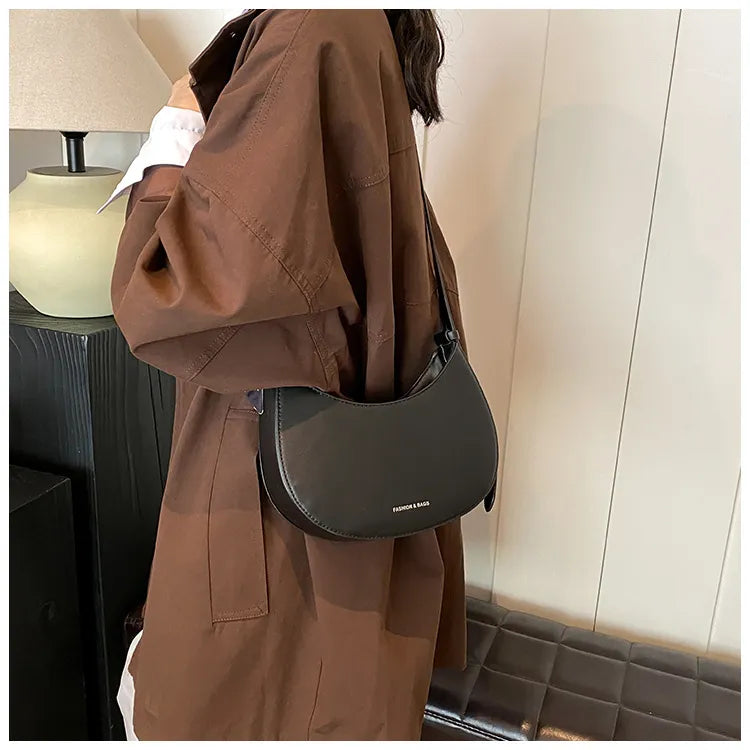 Simple All-match Retro Fashion Shoulder Trendy Small Saddle Bag