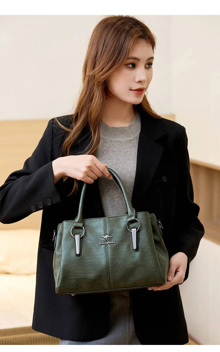 Fashion Large Capacity Wholesale Women's Crossbody Soft Leather Bag