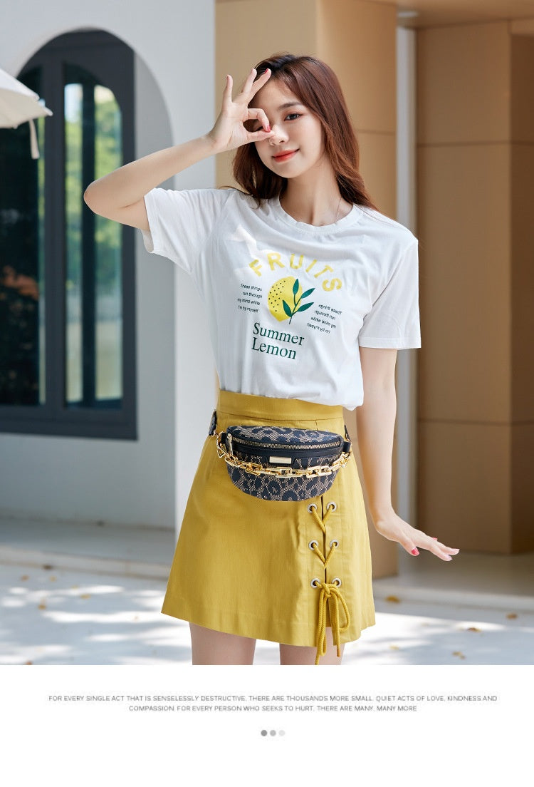 Women's Fashion Chest Bag Shoulder Bag Leopard Print Waist Bag