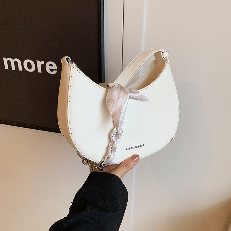 Simple All-match Retro Fashion Shoulder Trendy Small Saddle Bag