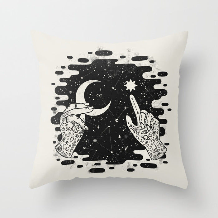 Halloween pillowcase black and white