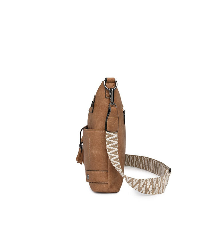 Retro Washed Leather Shoulder Messenger Bag