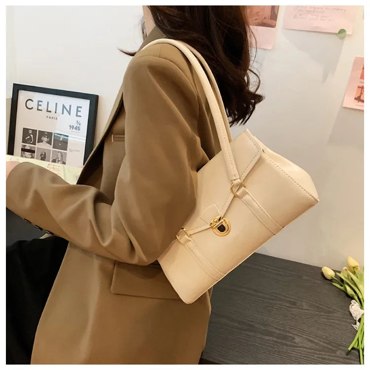 Retro High-grade Underarm Document Tote Bag Women