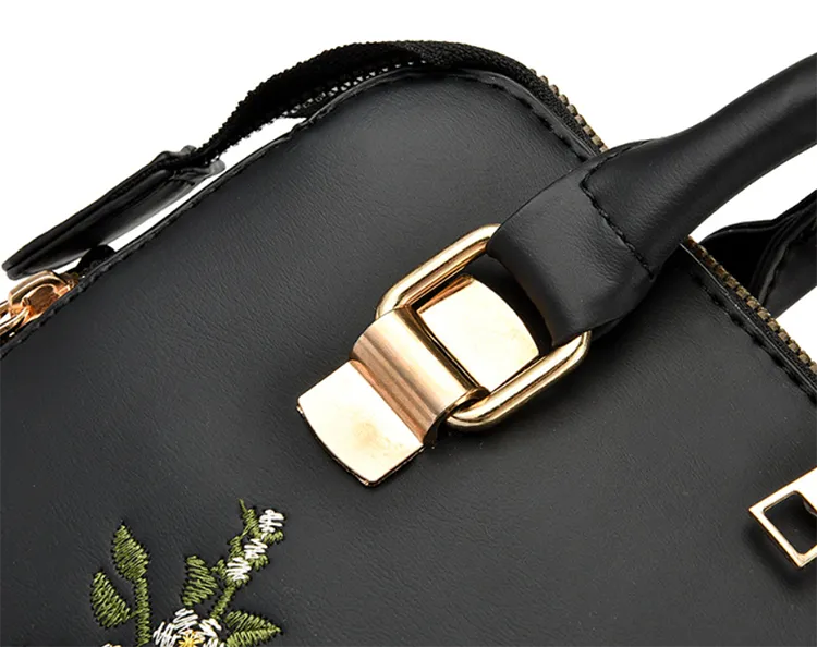 Fashion Flowers Embroidered Handbag Women Shoulder Messenger Bags