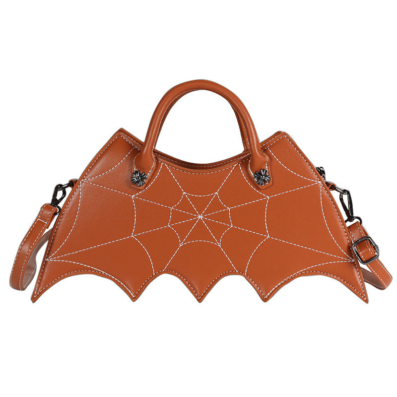 Halloween Spider Web Shape Shoulder Bags Personality Batgirl Tide Pu Handbags Fashion Messenger Crossbody Bag