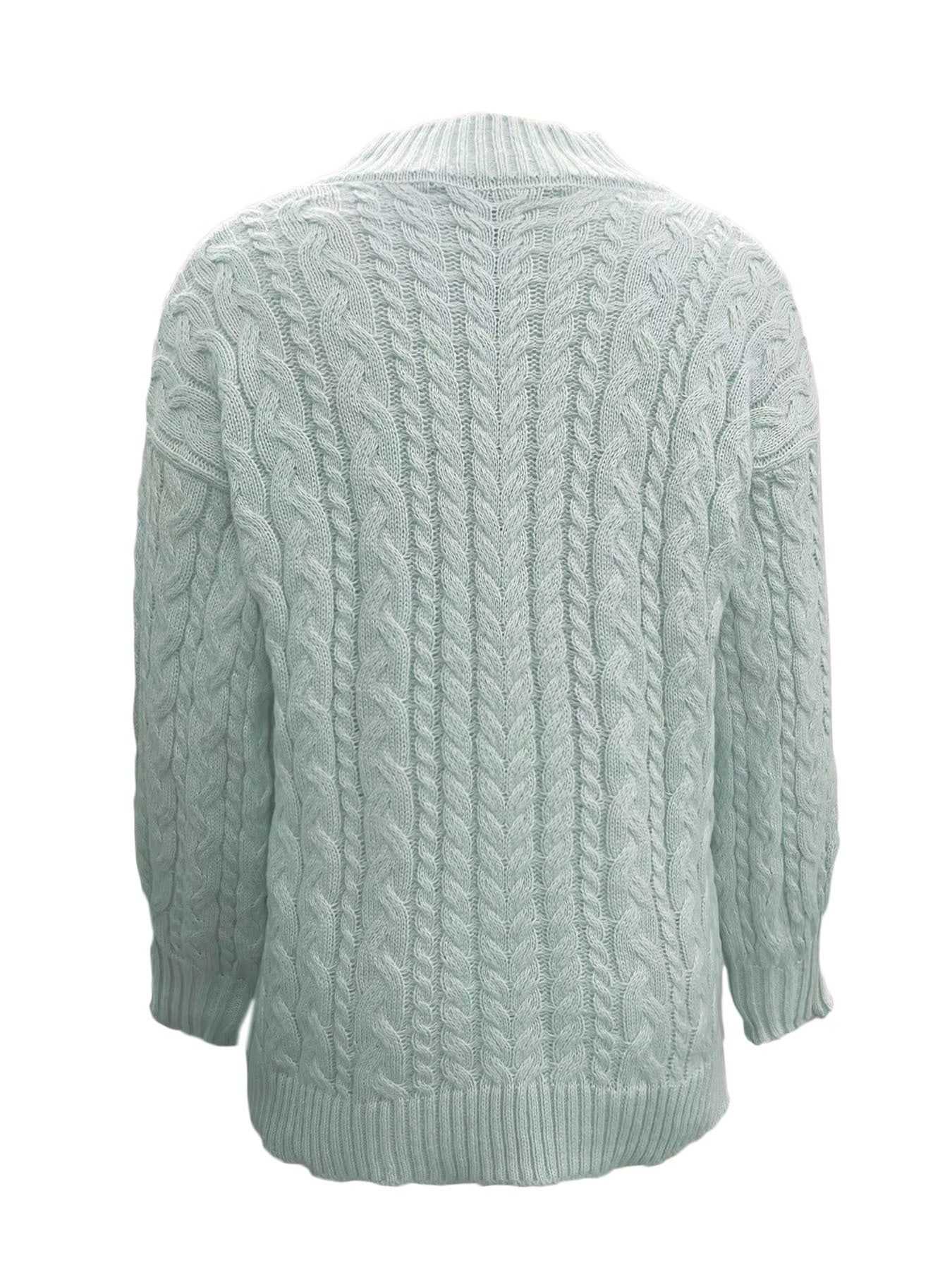 Women's Autumn And Winter New Long-sleeved Knitted V-neck Pullover Sweater