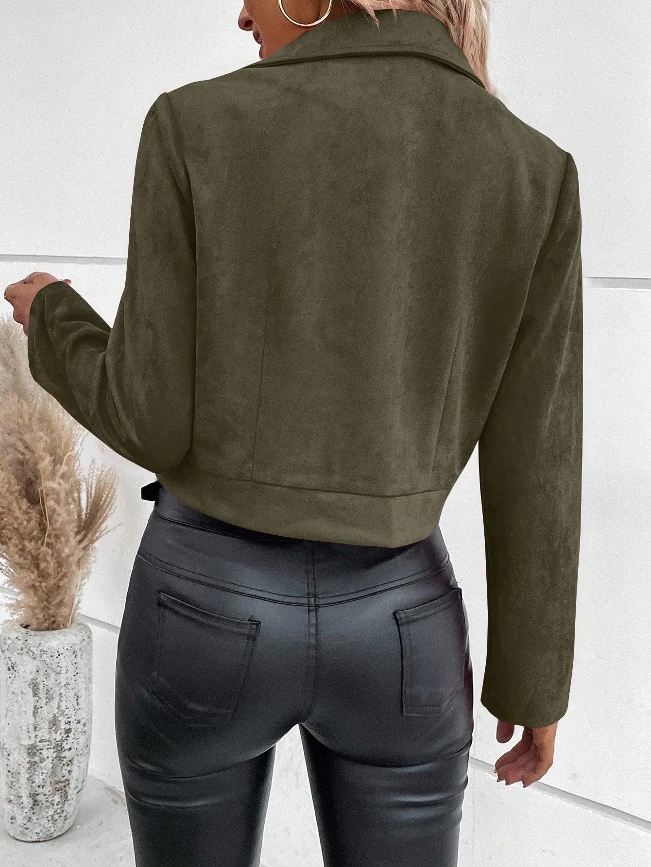 Winter Slim-fit Short Lapels Zip Jacket