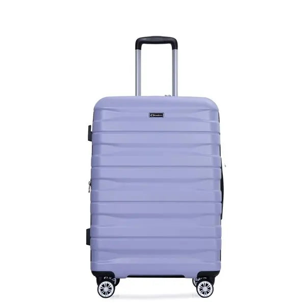 3 Piece Suitcase Set PC Lightweight And Durable Expandable Carrying Case With Two Hooks, Double Swivel Wheels, TSA Lock, 21-25-29 Light Purple- FREE USA SHIPPING