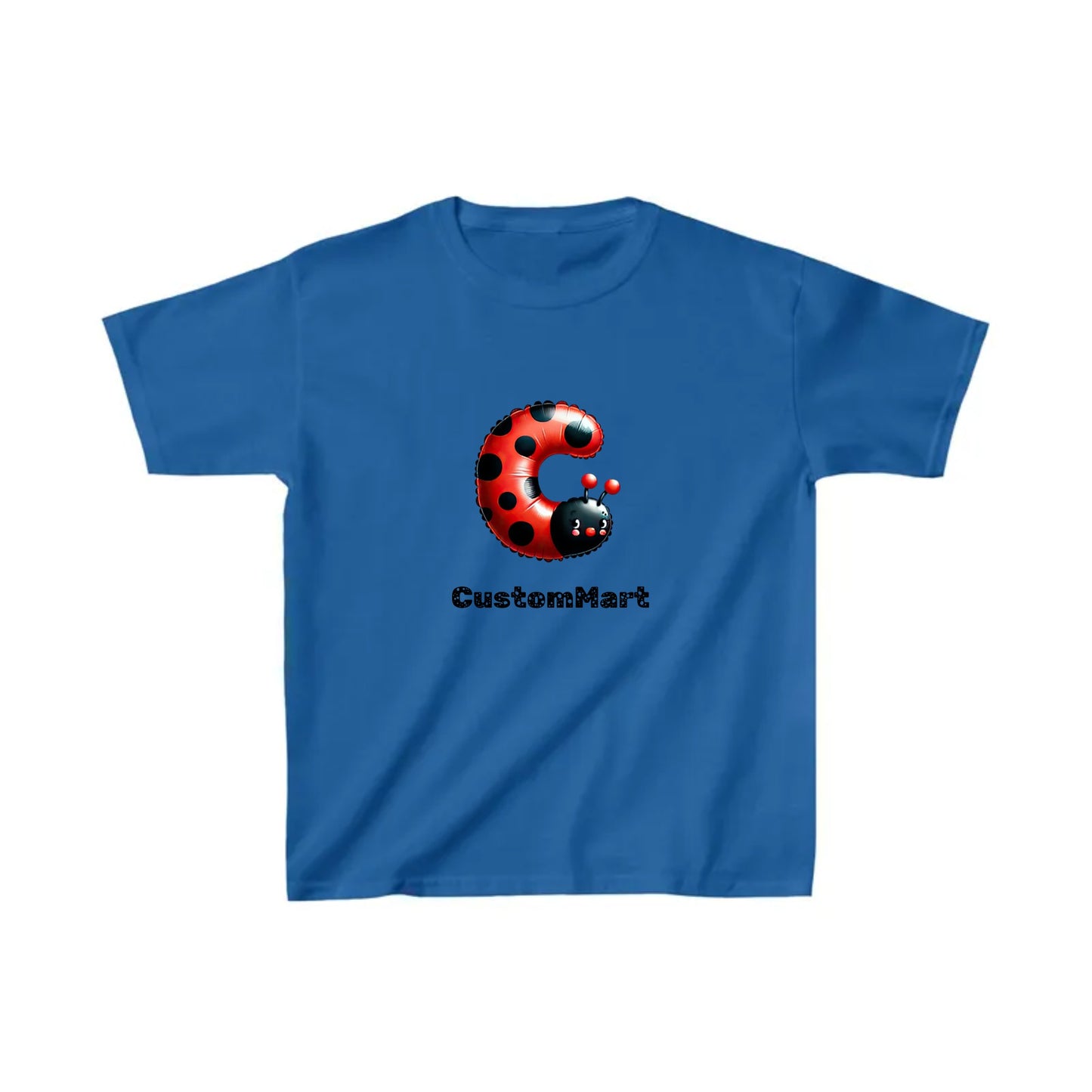 Kids Heavy Cotton™ Tee - Personalize With Lady Bug Alphabets