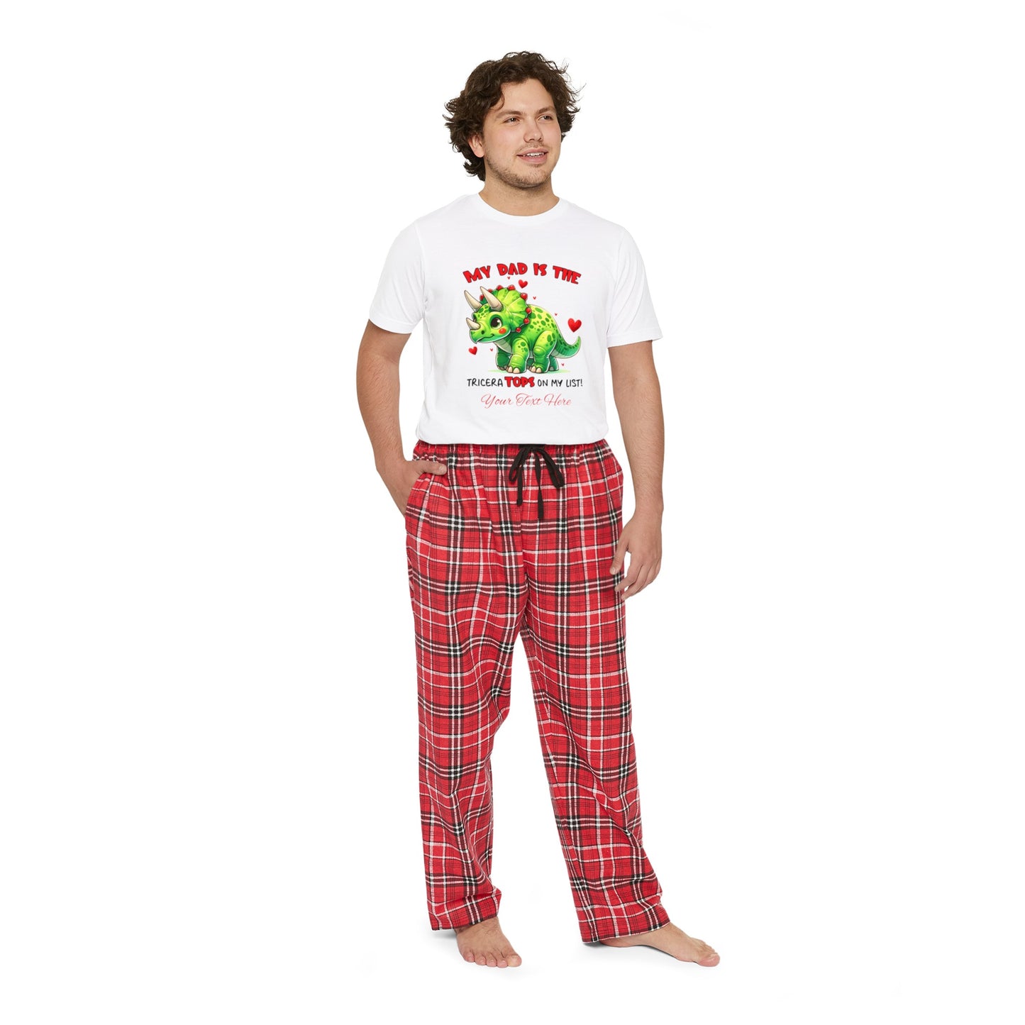 Men's Short Sleeve Pajama Set - Personalize With DAD Messages