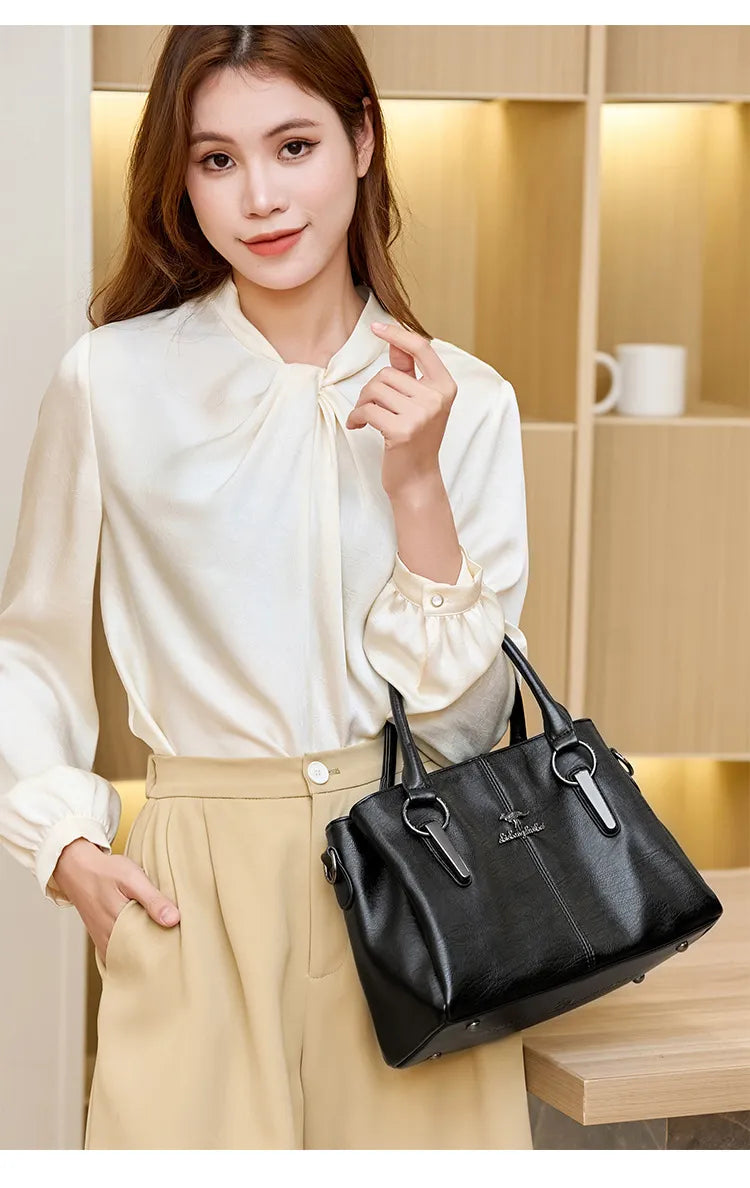 Fashion Large Capacity Wholesale Women's Crossbody Soft Leather Bag