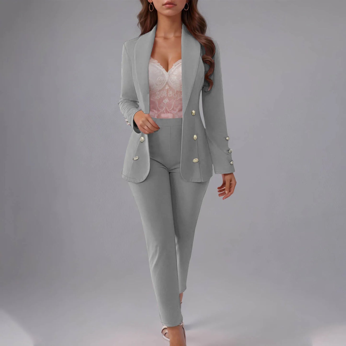 Button Slim Lapel Cardigan Graceful Suit Jacket