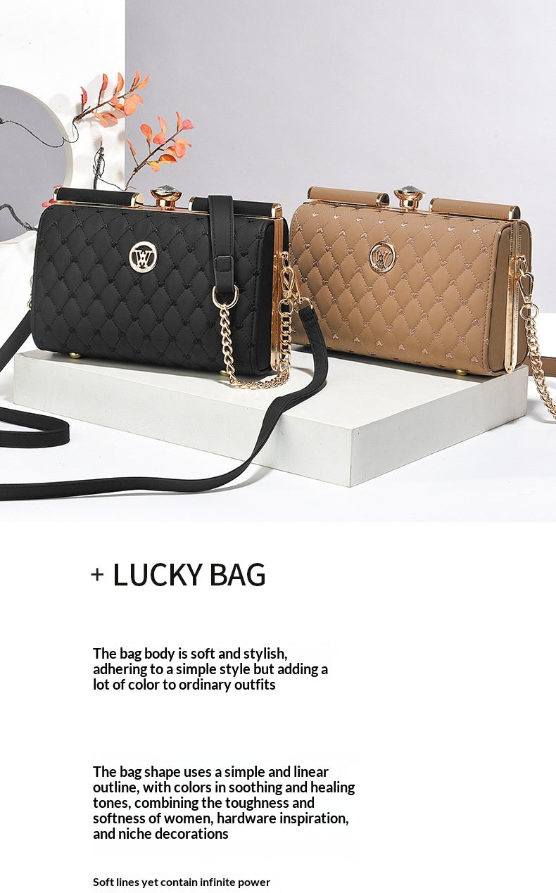 Niche Trendy Diamond-quilted Shoulder Bag With A Premium Texture