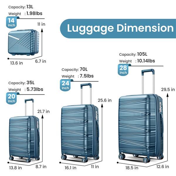 4-Piece Luggage Set – Durable, Lightweight Travel Suitcases with Spinner Wheels- FREE USA SHIPPING