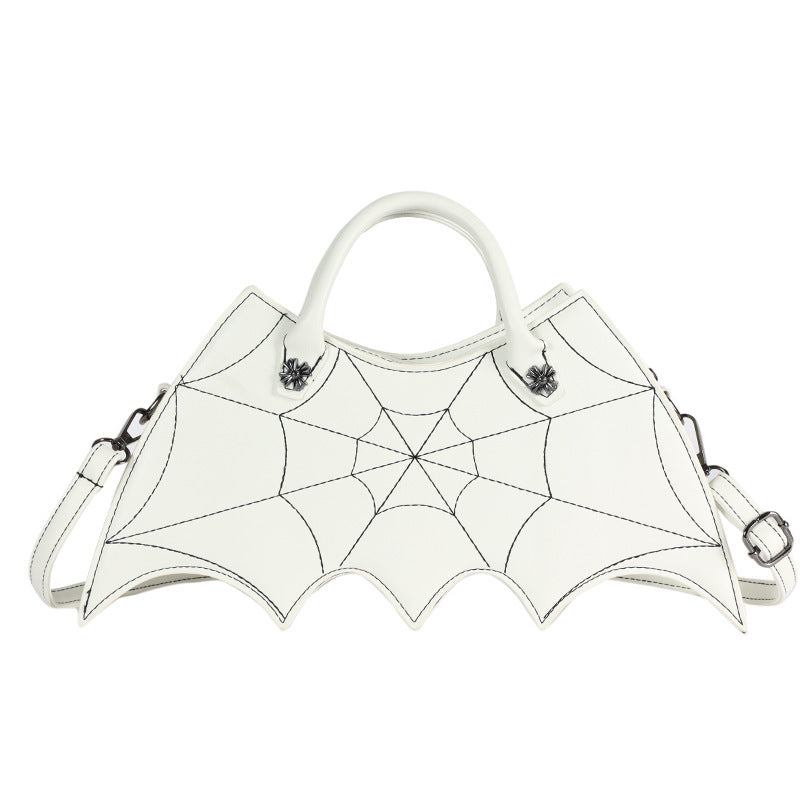 Halloween Spider Web Shape Shoulder Bags Personality Batgirl Tide Pu Handbags Fashion Messenger Crossbody Bag