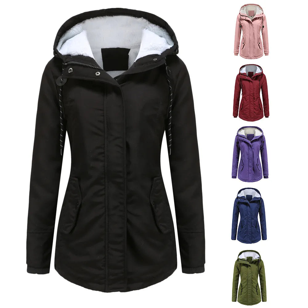 Warm Coat Thickened Plus Velvet Cotton-padded Coat