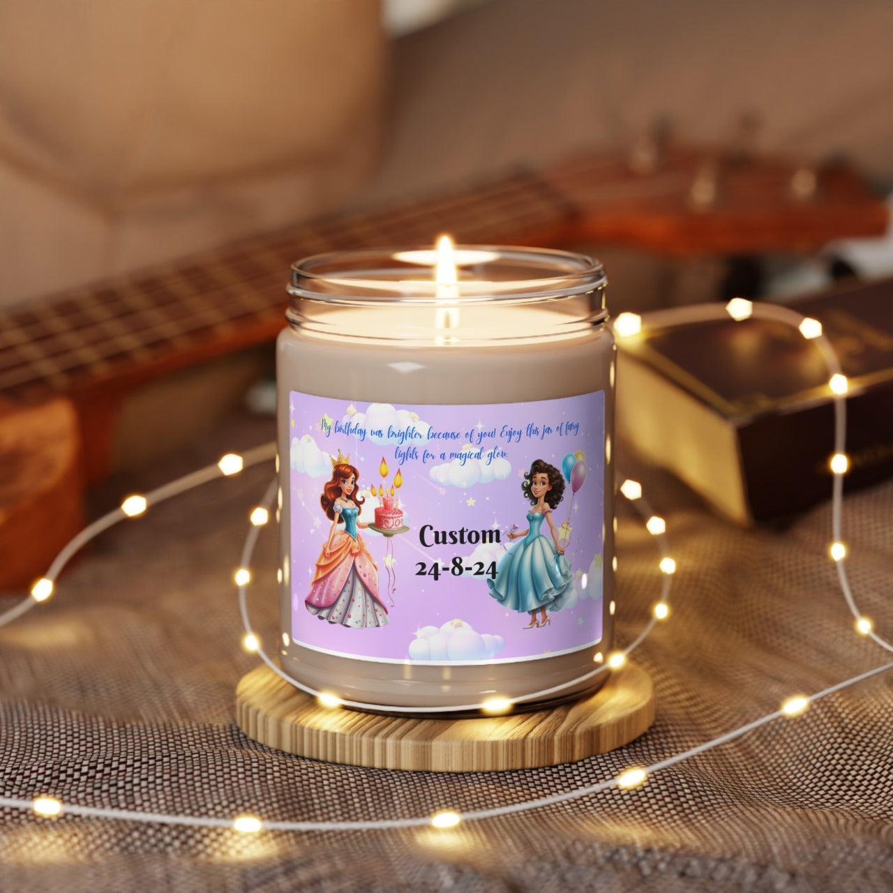 Scented Soy Candle, 9oz - Personalized Princess Thank you Gifts For Birthdays