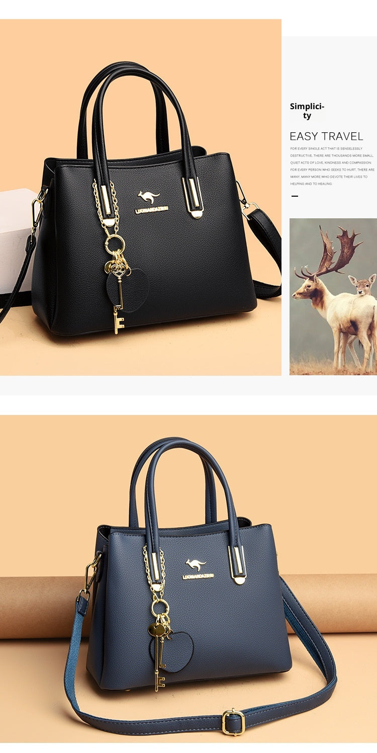 Large Capacity Versatile Women's Bag With Lychee Texture