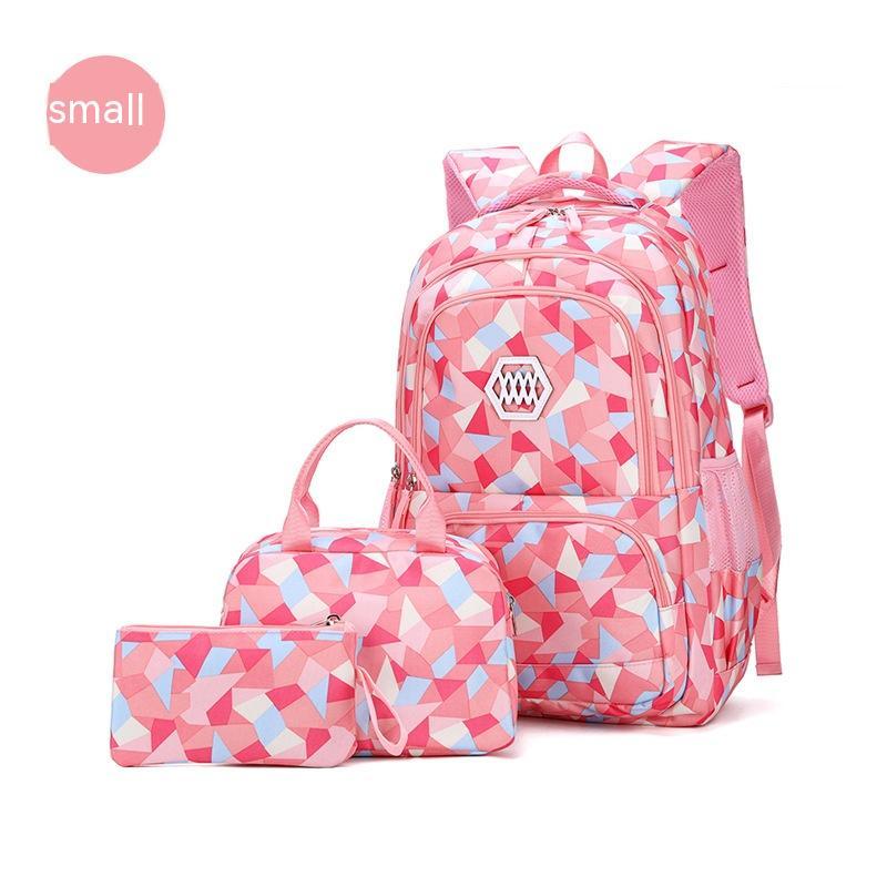 Nylon Camouflage Children's Schoolbag Three-piece Set