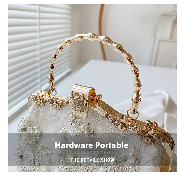 Pearl Embroidered Fashion Handbag