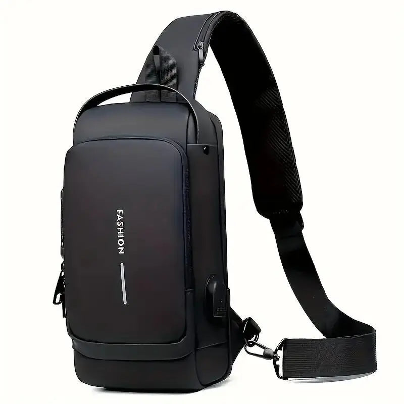 Men's Waterproof Motorcycle Chest Bag, Anti-Theft Shoulder Bag, Durable Oxford Fabric Outdoor Bag-FREE USA SHIPPING