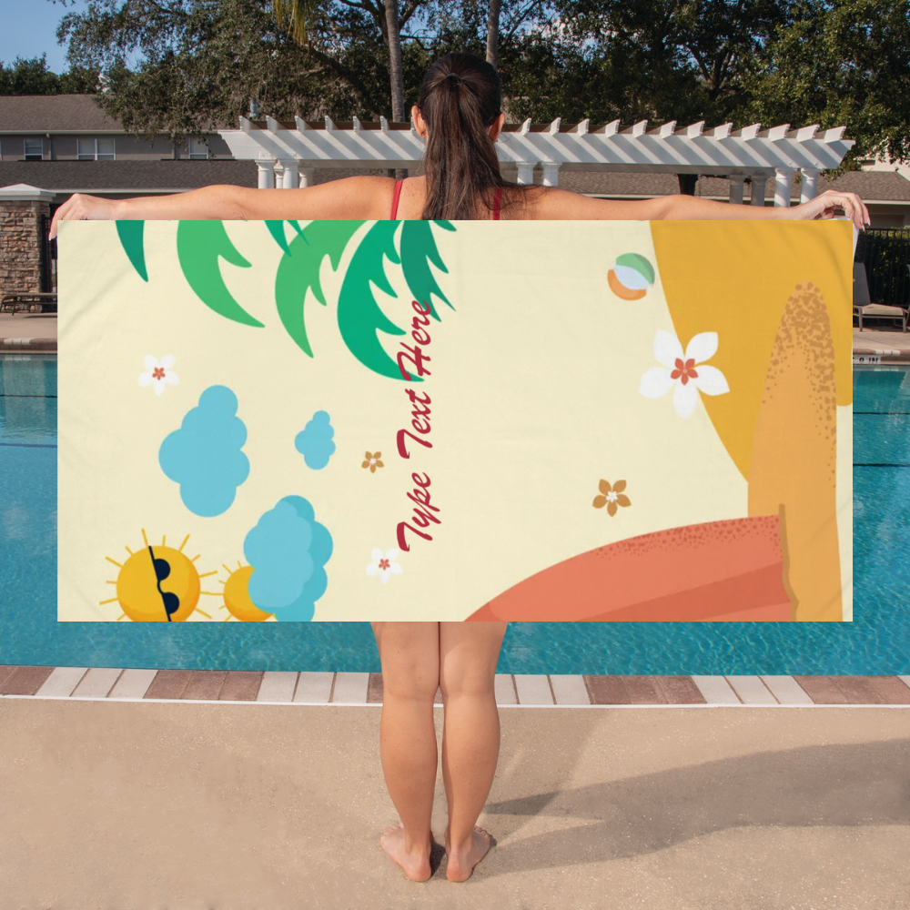 Bath Towel - Personalize With Beach Themes