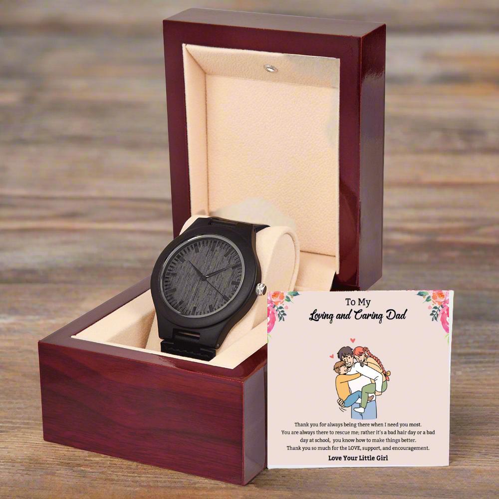 Wooden Watch + MC (NO ENGRAVING)- Customize With DAD Messages