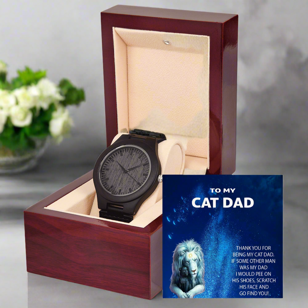 Wooden Watch + MC (NO ENGRAVING)- Customize With DAD Messages