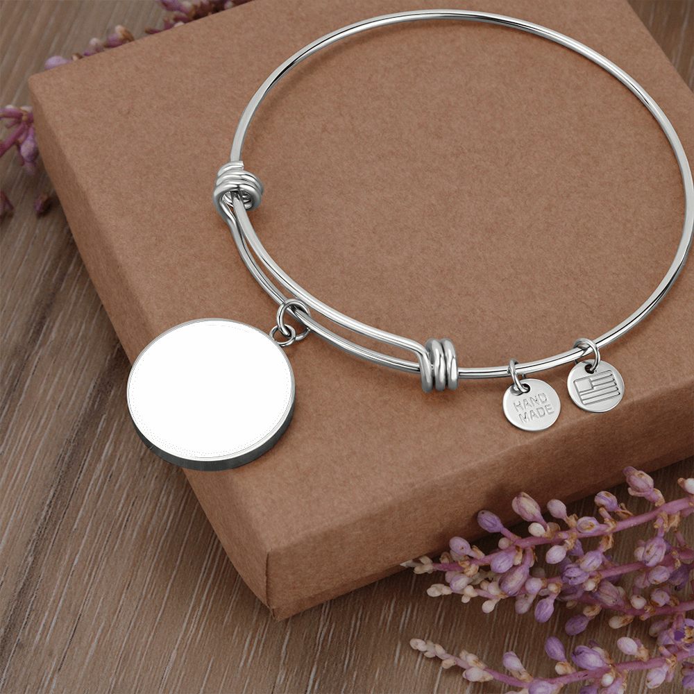 Circle Adjustable Bangle - Personalize with Photos And Message