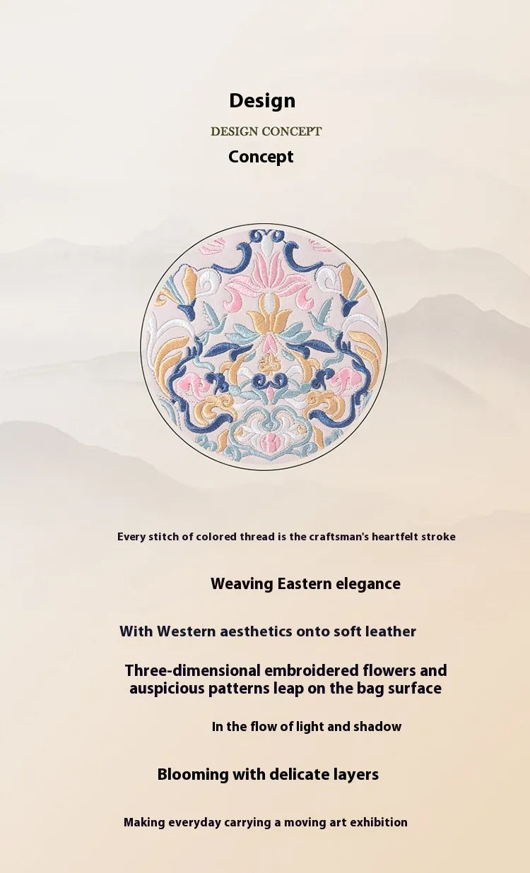 Literary Shoulder Bag National Style Small Crossbody Round Bag