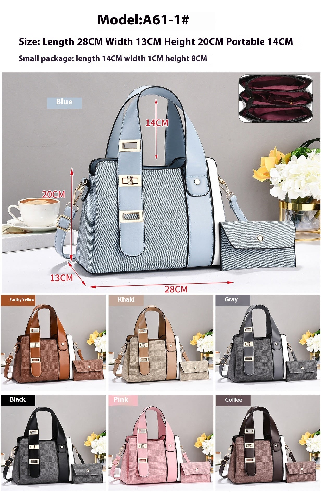 Portable Large Capacity Shoulder Crossbody Bag