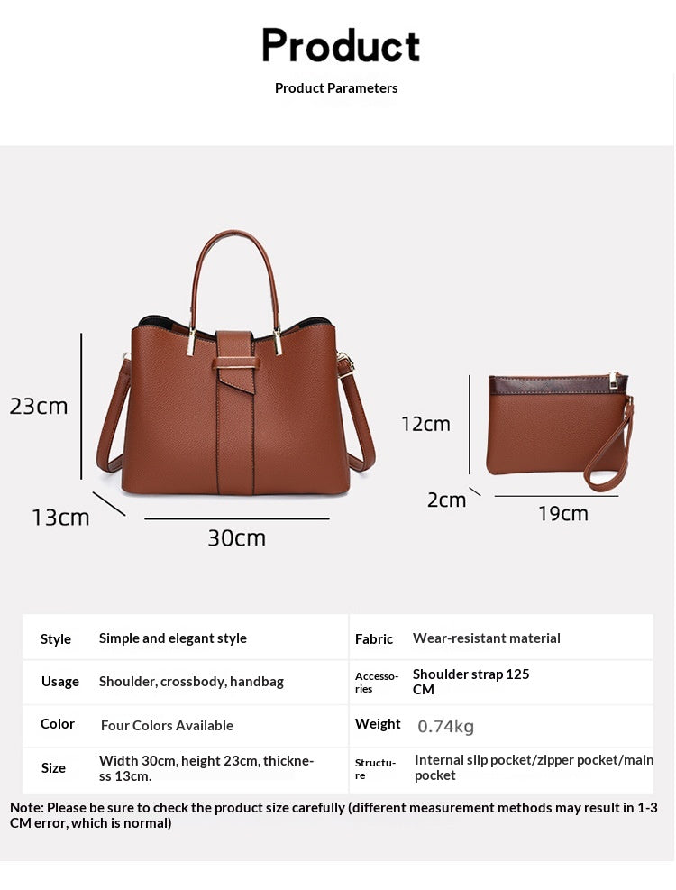 Simple Stylish Retro Womens Handbag With Crossbody Strap
