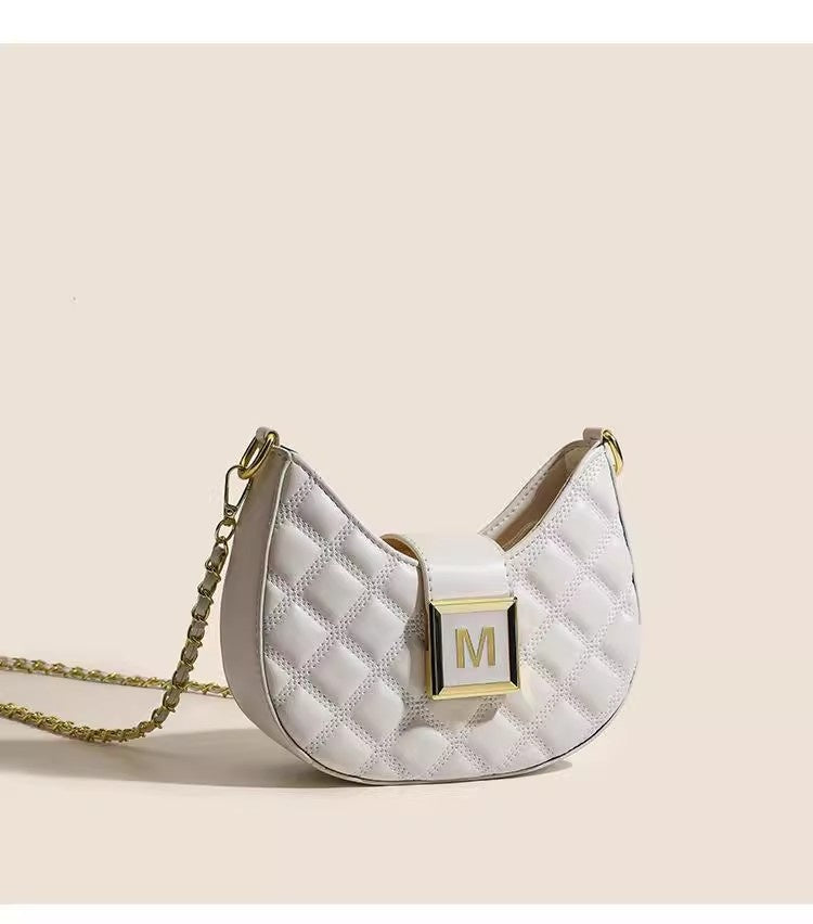 High-end New Fashion Rhombus Single Shoulder Underarm All-match Niche Texture Chain Messenger Bag