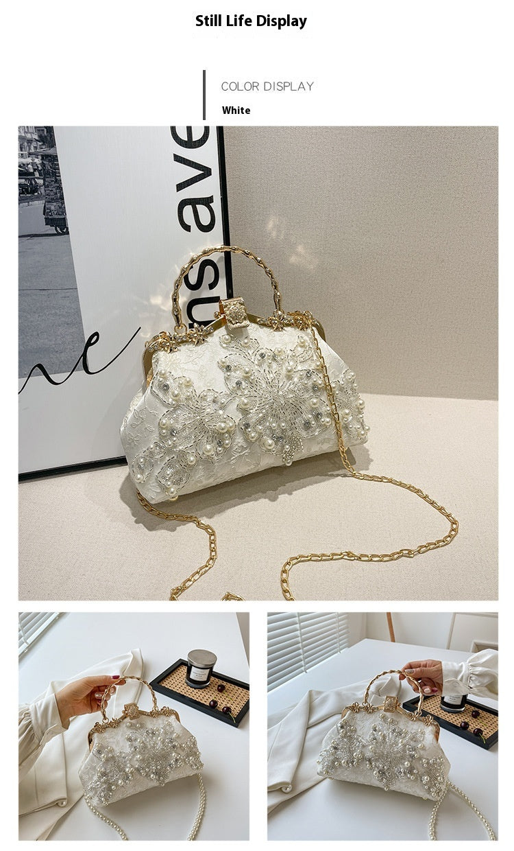 Pearl Embroidered Fashion Handbag
