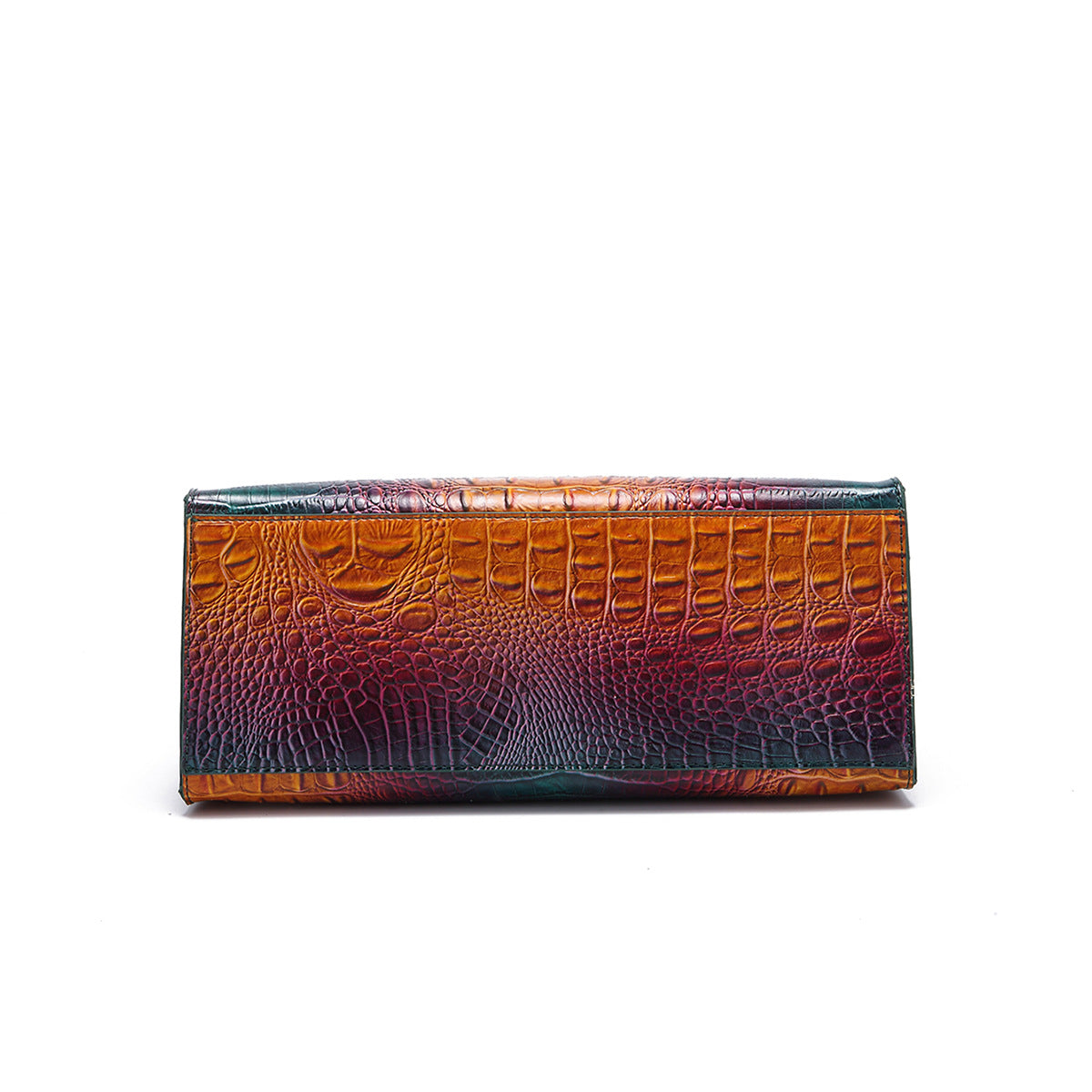 Womens Crossbody Tote Bag  With Vibrant Crocodile-Grain Design