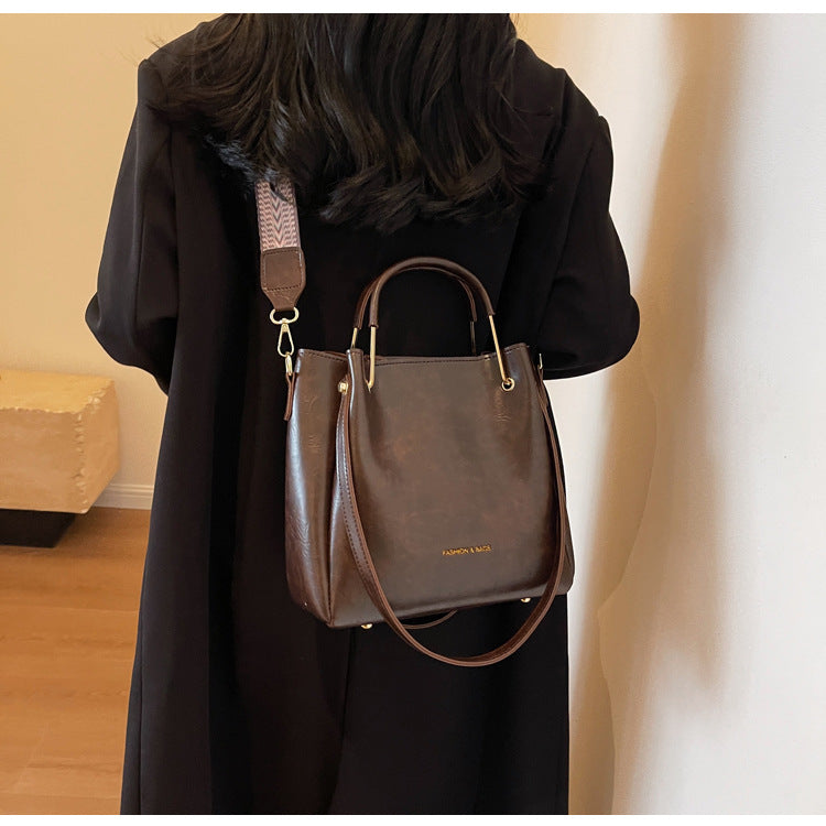 Retro Large Capacity Hand-held Tote Bag Casual Crossbody