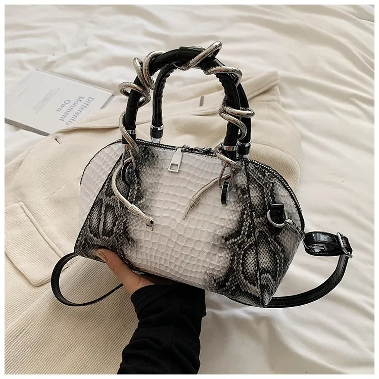 European And American Fashion Stone Pattern Personality Retro Easy Matching Portable Crossbody Shell Bag