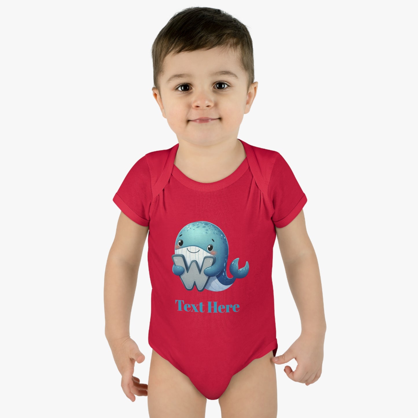 Infant Baby Rib Bodysuit - Personalize With Cute Animal Letters