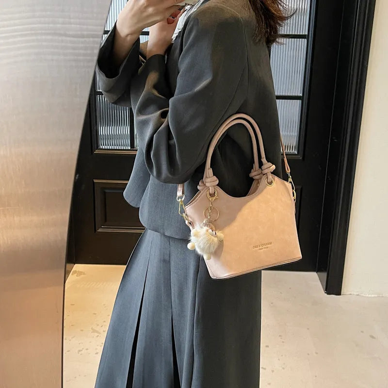 Sweet Style Zipper PU Square Women's Shoulder Crossbody Bag Solid Color Popular Commuting Fashion Small Square Bags