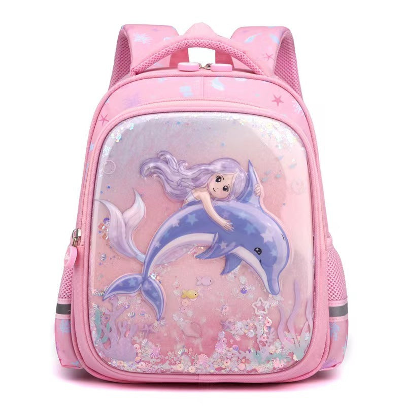 Decompression Waterproof Good-looking Mermaid Children Backpack