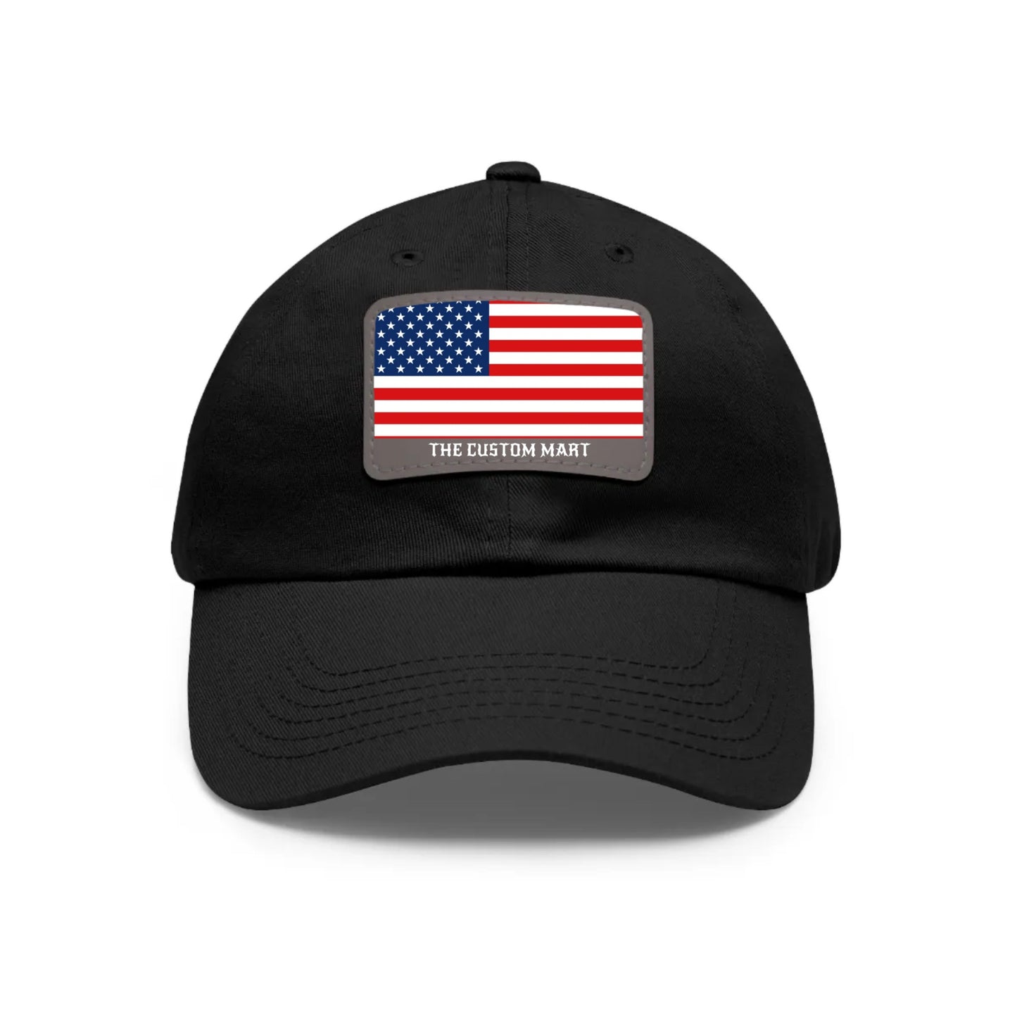 Dad Hat with Leather Patch (Rectangle) - Personalize With Country Flags