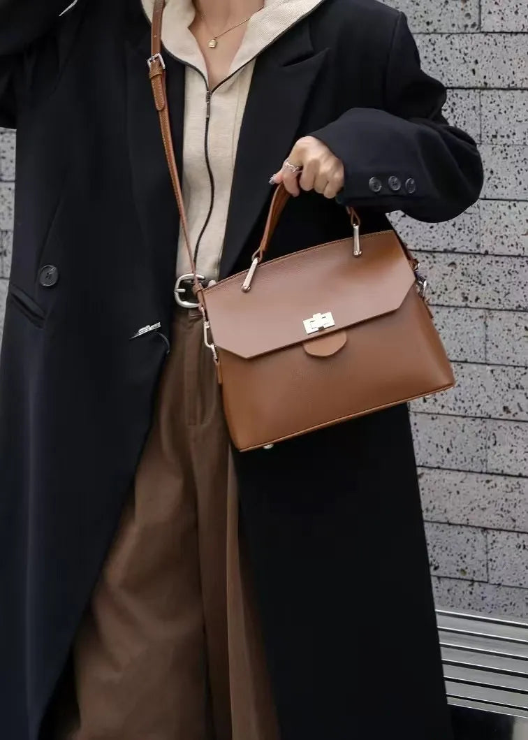 Genuine Leather High-grade Sentong Handheld Versatile Light Luxury Messenger Bag