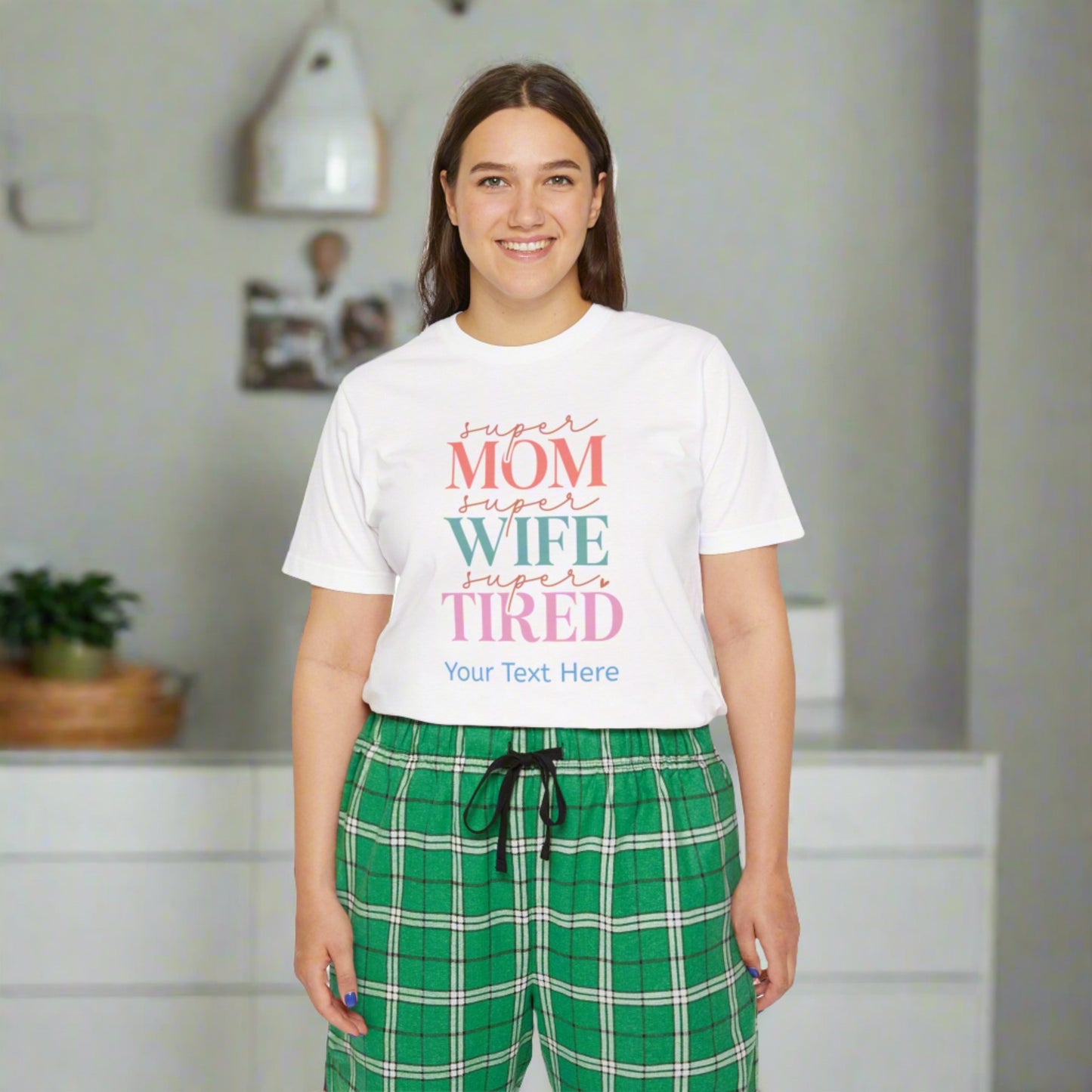 Women's Short Sleeve Pajama Set - Personalize With Mother's Day Messages